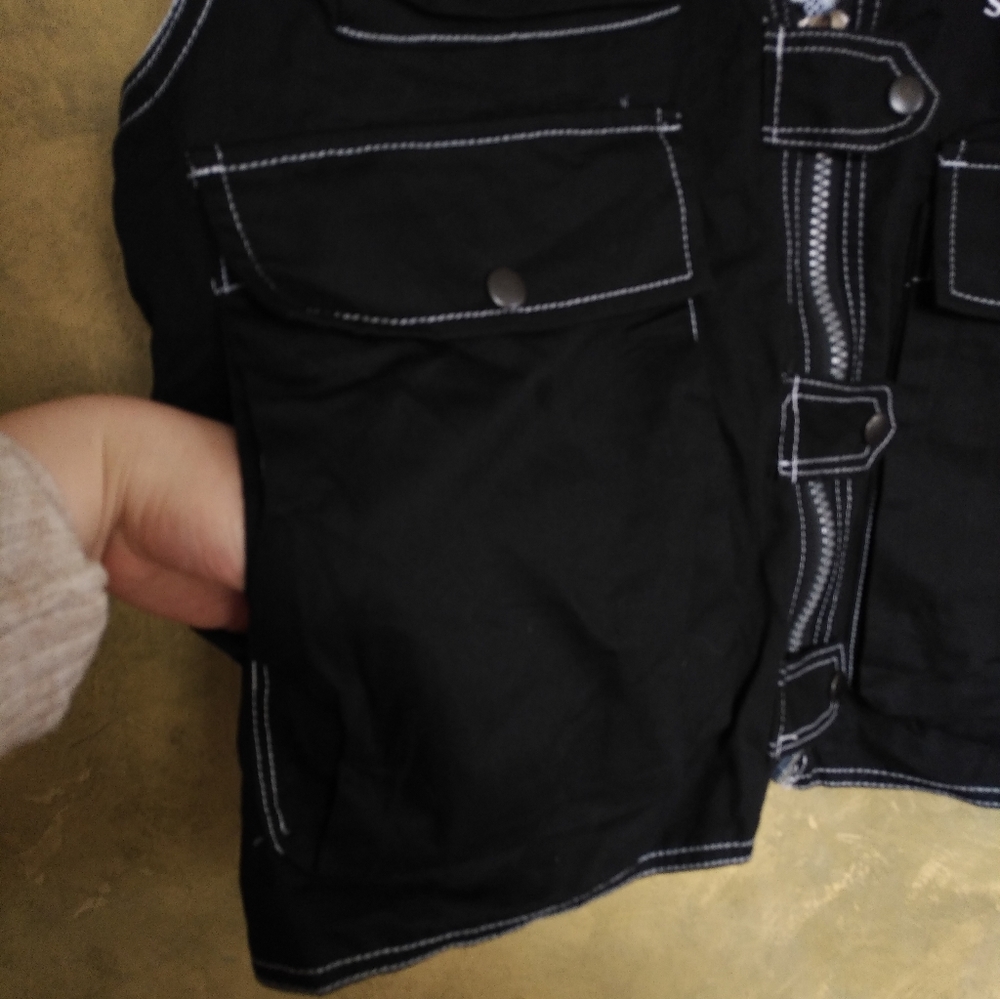 Vintage 90s RARE Slammin' Vinyl Industrial Style Rave Vest - Picture 11 of 15